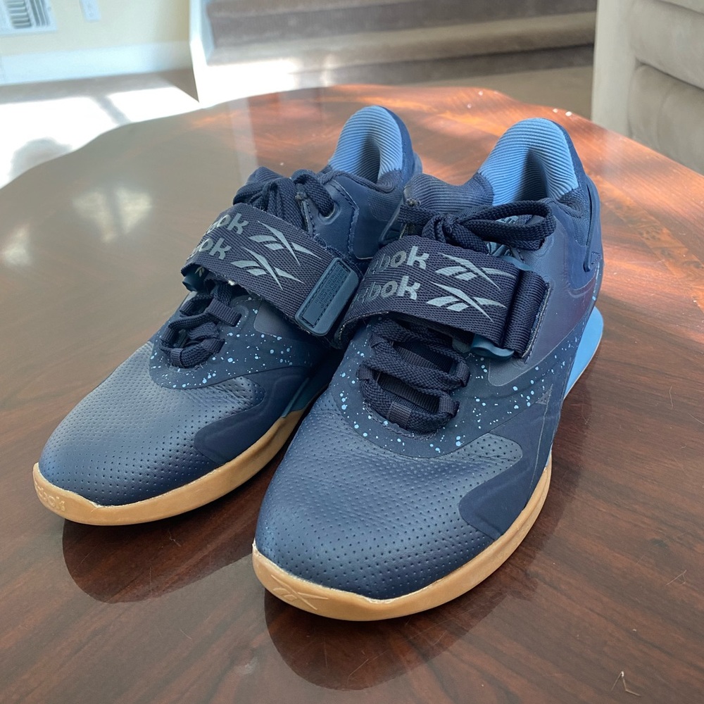 Blue reebok lifters practically new, Size 7